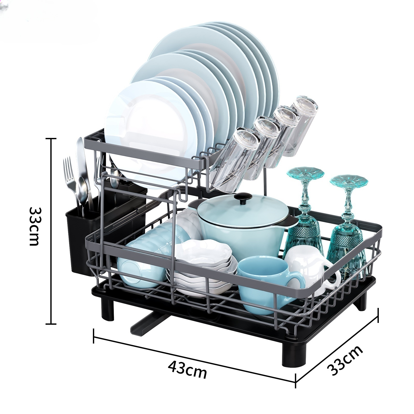 Kitchen Household Multifunctional Bowl and Dish Drainer Storage Organizer Shelf