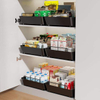 Single-Tier Pull Out Adhesive Drawers for Kitchen and Bathroom Cabinets Metal Pantry Organizers and Storage for Spices