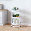 Rolling Carts Trolley 3-tier Cart Metal Kitchen Storage Cart Stainless Steel Modern Storage Holders & Racks Customized Logo