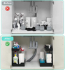 Dual-Tier Plastic Standing Type Under Sink Organizer for Kitchen and Bathroom Multi-Purpose Sundries Storage