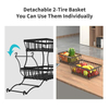 Screwless Installation Kitchen Storage Metal Wire Basket Stand for Vegetable Bread Snacks