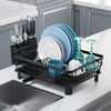 Rustproof Dish Rack for Kitchen Counter Sturdy Dish Drainer with Drainboard and Utensil Holder for Various Kitchenware