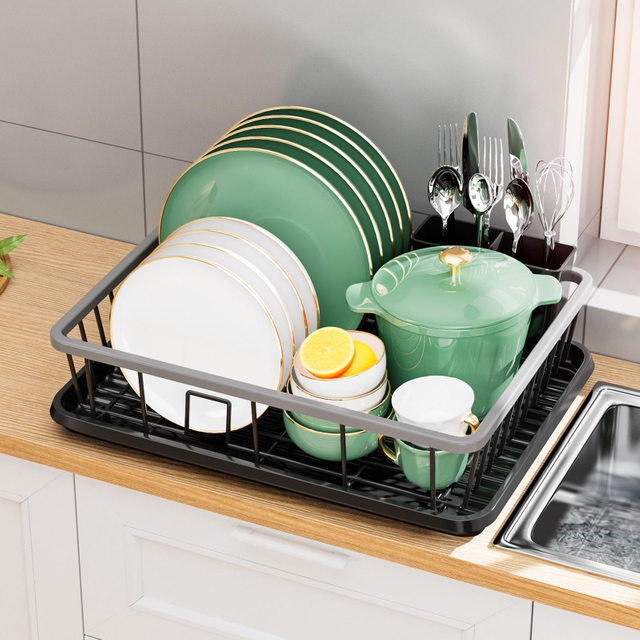 Single Draining Dish Rack for Kitchen Tableware Storage Basket With Organizer Display Home Kitchenware Bowl Racks