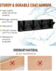 Elegant Black Gold Waterproof Wall Hooks Waterproof Wall Coat and Towel Hooks for Kitchen Bathroom Use for Clothing Tools