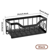 No-Hole Household Kitchen Countertop Sponge Draining Storage Rack Towel Bar + Hanging Stickers