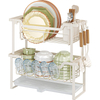 Kitchen Narrow Double Drain Dish Organizer