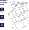 Essential Oversized Metal Expandable Clothes Drying Rack Air Dry for Multiple Garments for Kitchen Bathroom Use Also Bag Storage