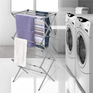 Essential Oversized Metal Expandable Clothes Drying Rack Air Dry for Multiple Garments for Kitchen Bathroom Use Also Bag Storage