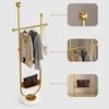 Light Luxury Marble Base Artistic Floor Clothes Rack Saves Space
