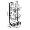 Multi-Layer Wrought Iron Kitchen Shelves Standing Type for Home Water Fruit Vegetable Baskets Snacks Toys Storage