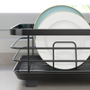 Metal Wire Kitchen Countertop Tableware Storage Rack Single-layer Black Over Sink Dish Rack Kitchen Accessories Customized Logo