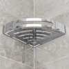 Stainless Steel Bathroom Tripod Multi-Tier Wall Mounted No-Punch Storage Shelf