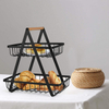 Bread Fruit Vegetable Storage Basket Stand Holder Detachable Metal Kitchen Storage Holders & Racks Multifunction Home Appliance