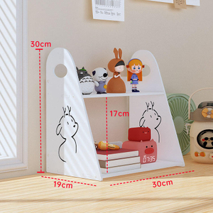 Desktop Organizer Desktop Cosmetic Jewelry Stand Shelf Rack 2 Tier Household PVC Storage Holders & Racks Customized Logo 2 Layer