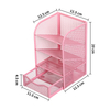 Mesh Desk Supplies Organizer with 3 Drawer Office Desktop Organizers and Accessories Stationery Caddy