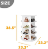 4-Tier White Shoe Rack Storage Round Carousel Vertical Handbag Rotate Closet Organization