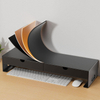 Metal Computer Monitor Booster Stand Office Desktop Computer Drawer Storage Stand