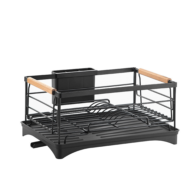 Kitchen Factory Direct Single-Tier Stainless Steel Dish Draining Storage Rack Holder