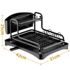 Multifunctional Kitchen Countertop Organizer Double Storage Rack Dish Chopsticks Draining Racks Single Holder Cutlery Dishes