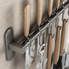 Gunmetal Gray Kitchen Storage Hooks Space Aluminum Wall Mounted Shelf