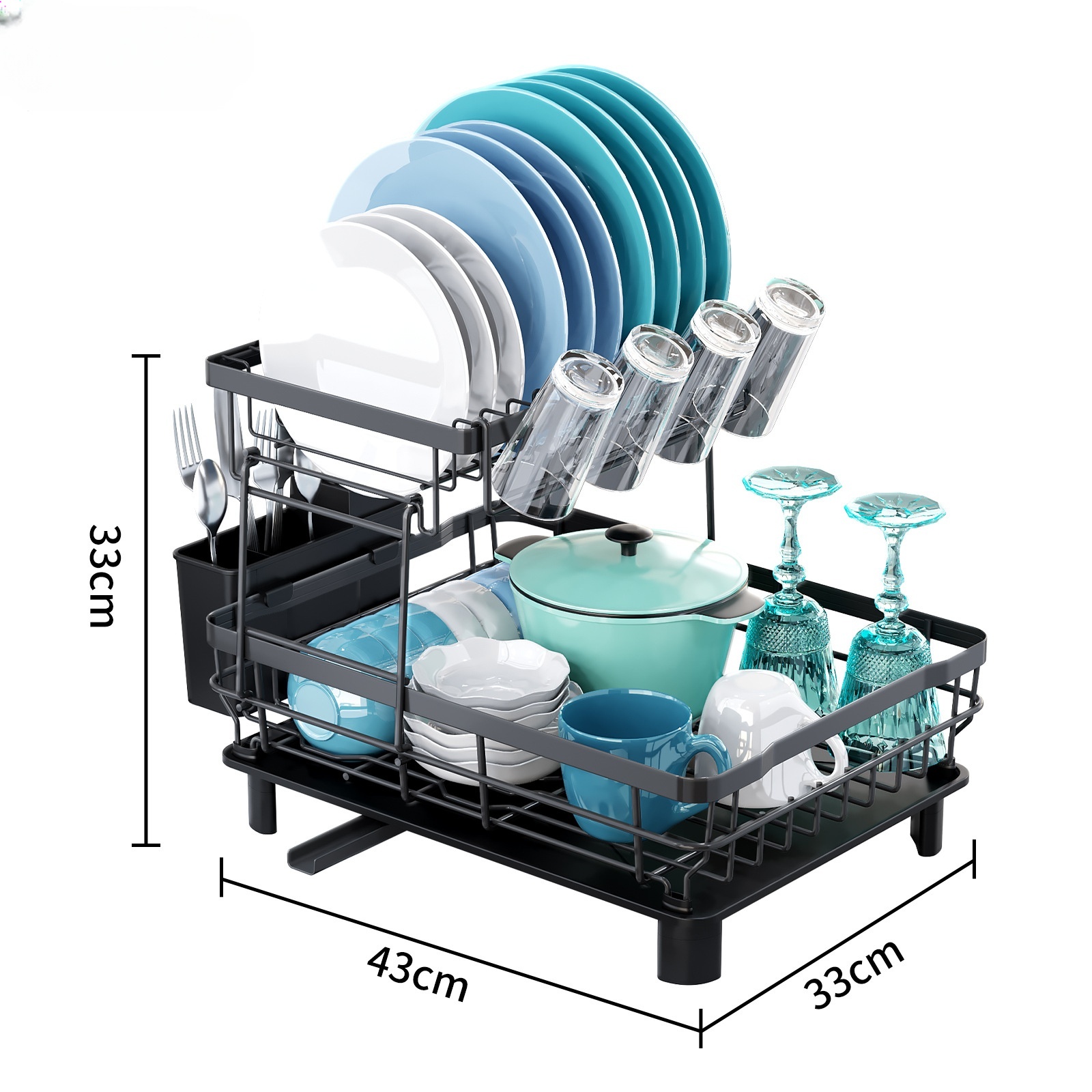 Kitchen Household Multifunctional Bowl and Dish Drainer Storage Organizer Shelf