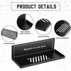 Hot Selling Magnetic Suction Kitchen Wall Shelves Black Carbon Steel Shelves Refrigerator Magnetic Spice Rack