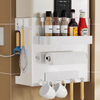Gas Water Heater Pipe Cover White Kitchen Wall Mounted Decorative Shelf