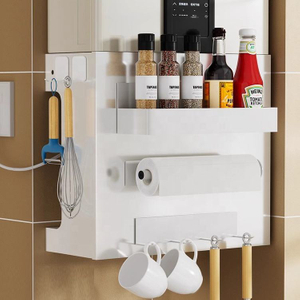 Gas Water Heater Pipe Cover White Kitchen Wall Mounted Decorative Shelf