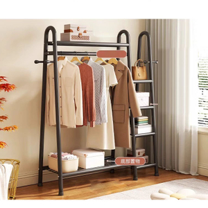 3 Tier Storage Floor Clothes Rack Reinforced Design Upgraded Storage Racks