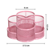 Rotating Pencil Holder,360-degree Spinning Desk Organizers with 7 Compartments,Mesh Desk Caddy,Pencil Caddy