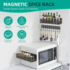 5-Piece Magnetic Shelf Kitchen Organizer with 10 Hooks Kitchen Magnetic Spice Rack