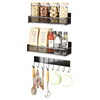 5-Piece Magnetic Shelf Kitchen Organizer with 10 Hooks Kitchen Magnetic Spice Rack