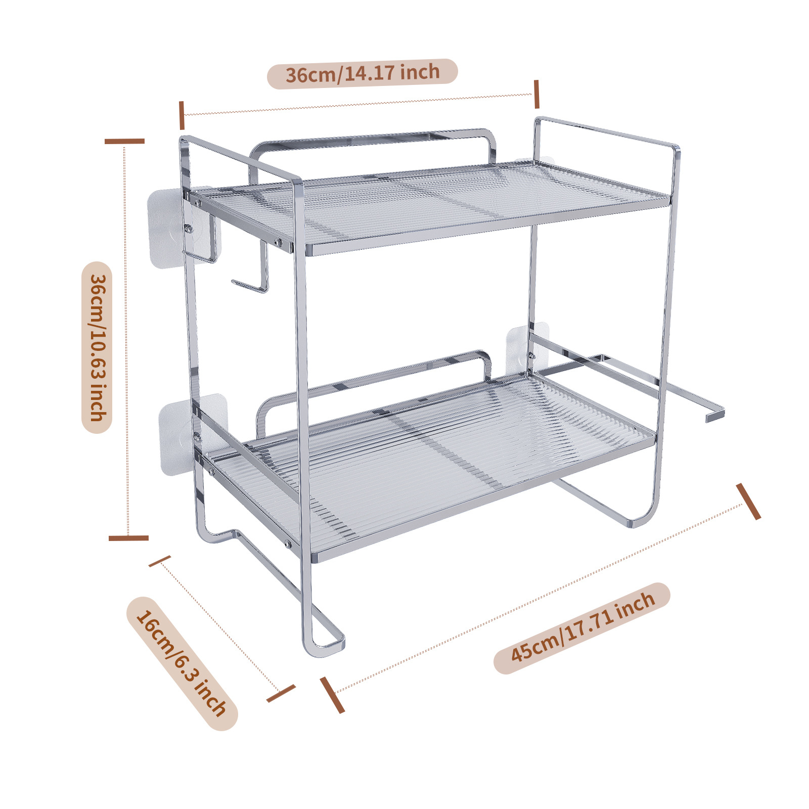 No-Punch Toilet Shelf With Paper Towel Hanging Feature Bathroom Storage Organizer Above Water Tank