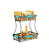 Screwless Installation Kitchen Storage Metal Wire Basket Stand for Vegetable Bread Snacks