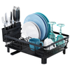 Rustproof Dish Rack for Kitchen Counter Sturdy Dish Drainer with Drainboard and Utensil Holder for Various Kitchenware