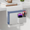 Desk Side Storage Clamp on Side Desk Organizer With Magnetic Pen Holder No Drill Laptop Holder Fits Flat Edge Desk