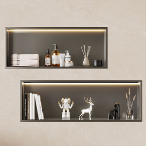 Stainless Steel Recessed Niche Electrostatic Coating Living Room Backsplash