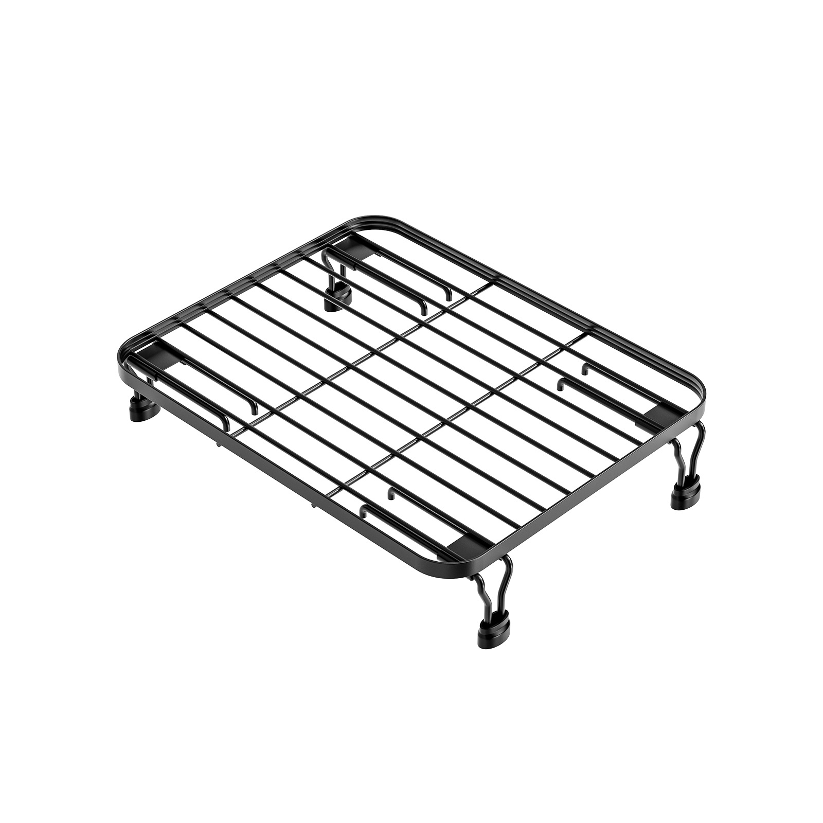 Single-Tier Kitchen Sink Rack Retractable Dish Holder for Fruit & Vegetable Utensils Basin Draining Mat Filter Shelf Storage