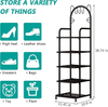 Sturdy Metal Free Standing Shoe Rack Saving Space Shoe Shelf 5 Tier Vertical Storage Organizer