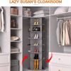 7 Tier Rotating Shoe Rack Hot Selling Free Standing 360° Revolving Shoe Organizer Customized Logo Glossy