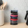 Vertical Storage Space Saving Design Tumbler Bottle Cup Lid Rack Black Iron Customized Logo Multifunction Kitchen Rack