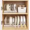 Expandable Pot Storage Rack Kitchen Countertop Organizer Cutting Board Stand