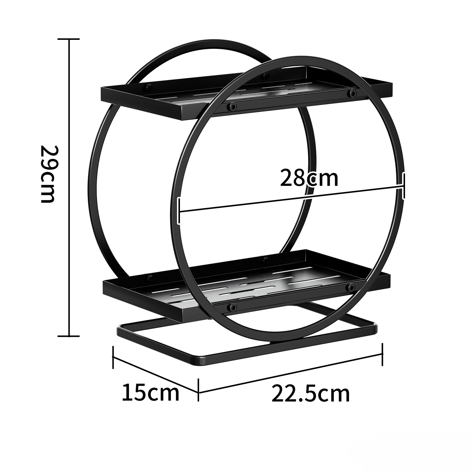 Light Luxury Wrought Iron Bathroom Shelf Toilet Hand Wash Sink Cosmetic Organizer Desktop Vanity Storage Rack