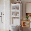 3 Tier Luxury Toilet Rack Bathroom No-Punch Space-Saving Metal Storage Cabinet