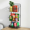 Multi-Layer Wrought Iron Kitchen Shelves Standing Type for Home Water Fruit Vegetable Baskets Snacks Toys Storage