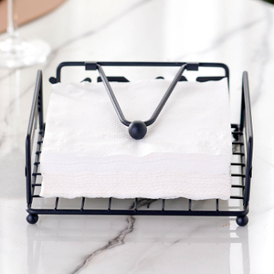 Single-Tier Metal Designer Paper Napkin Holder Standing Type for Sundries Organization