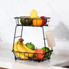 Kitchen Double Countertop Water Fruit Vegetable Rack Storage Basket Snack Holder and Storage Rack Basket