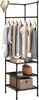 Coat Rack Freestanding Closet Organizer 3 Storage Shelves, Corner Storage Organizer
