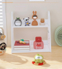 Desktop Organizer Desktop Cosmetic Jewelry Stand Shelf Rack 2 Tier Household PVC Storage Holders & Racks Customized Logo 2 Layer