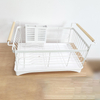 Single-Tier Stainless Steel Kitchen Rack Dish Drainer Tray Sink Drying Standing Type Storage Rack Bowl